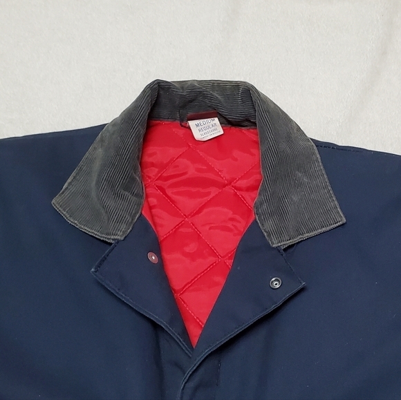 Vintage Wrangler Big Ben Navy Red Quilted Insulated Coveralls USA Made Medium - Picture 6 of 16